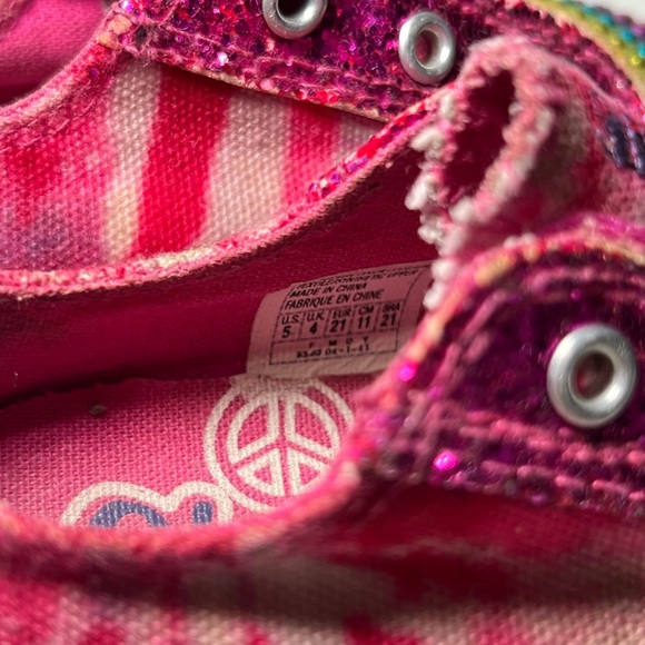Twinkle Toes Pink Rainbow Sneakers kids 5 - Picture 5 of 5